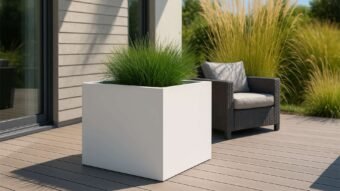 Weiße Pflanzkübel Marco 11-t