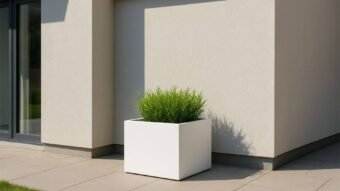 Weiße Pflanzkübel Marco 2-r