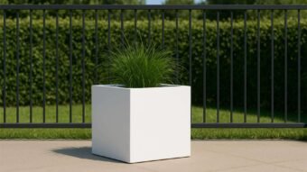 Weiße Pflanzkübel Marco 4-t