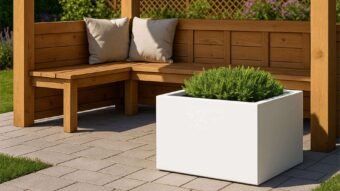 Weiße Pflanzkübel Marco 6-a