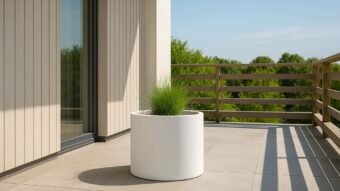 Weiße Pflanzkübel Rocco 2.-u