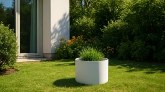 Weiße Pflanzkübel Rocco 3-y