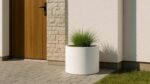 Weiße Pflanzkübel Tito 2-r