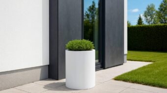 Weiße Pflanzkübel Vito 1-t