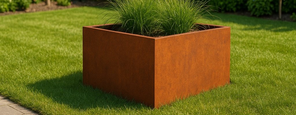Pflanzkübel aus Cortenstahl nach Maß-f