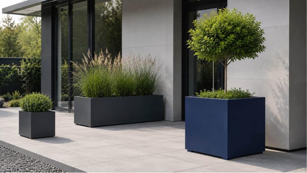 Pflanzkübel Aluminium Groß – quadratische und rechteckige Pflanzgefäße für Terrasse und Garten