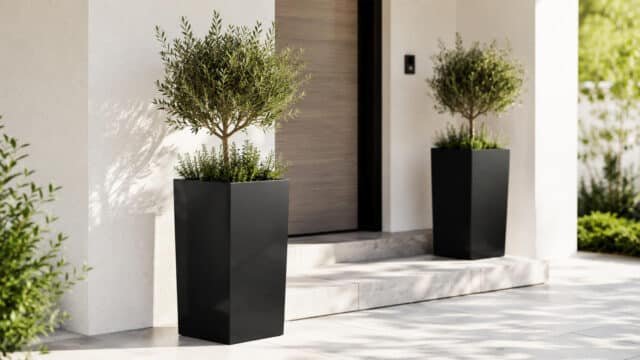 Pflanzkübel aus Fiberglas Hoch Carlo 5